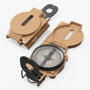 Tactical Field Compass Phosphorescent Dial Desert Color