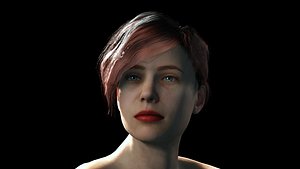 3D Gorgeous Sad Lonely Girl