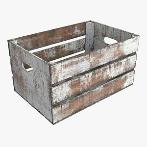 Wooden Crate Paint Scratched