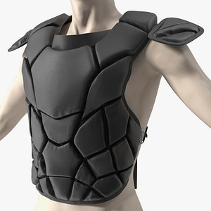 Catcher Chest Protector on Mannequin Black