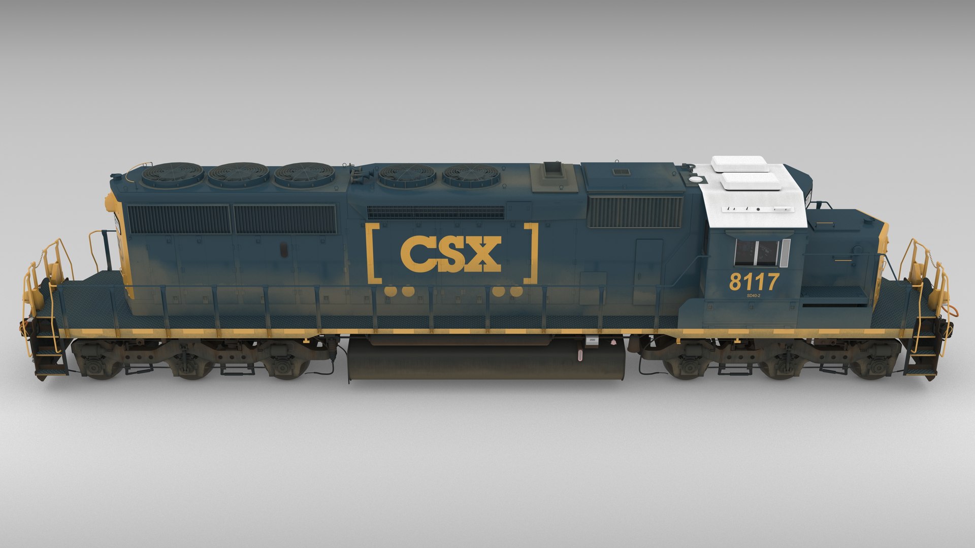 Locomotive Sd40-2 Train Csx 3D Model - TurboSquid 1514304