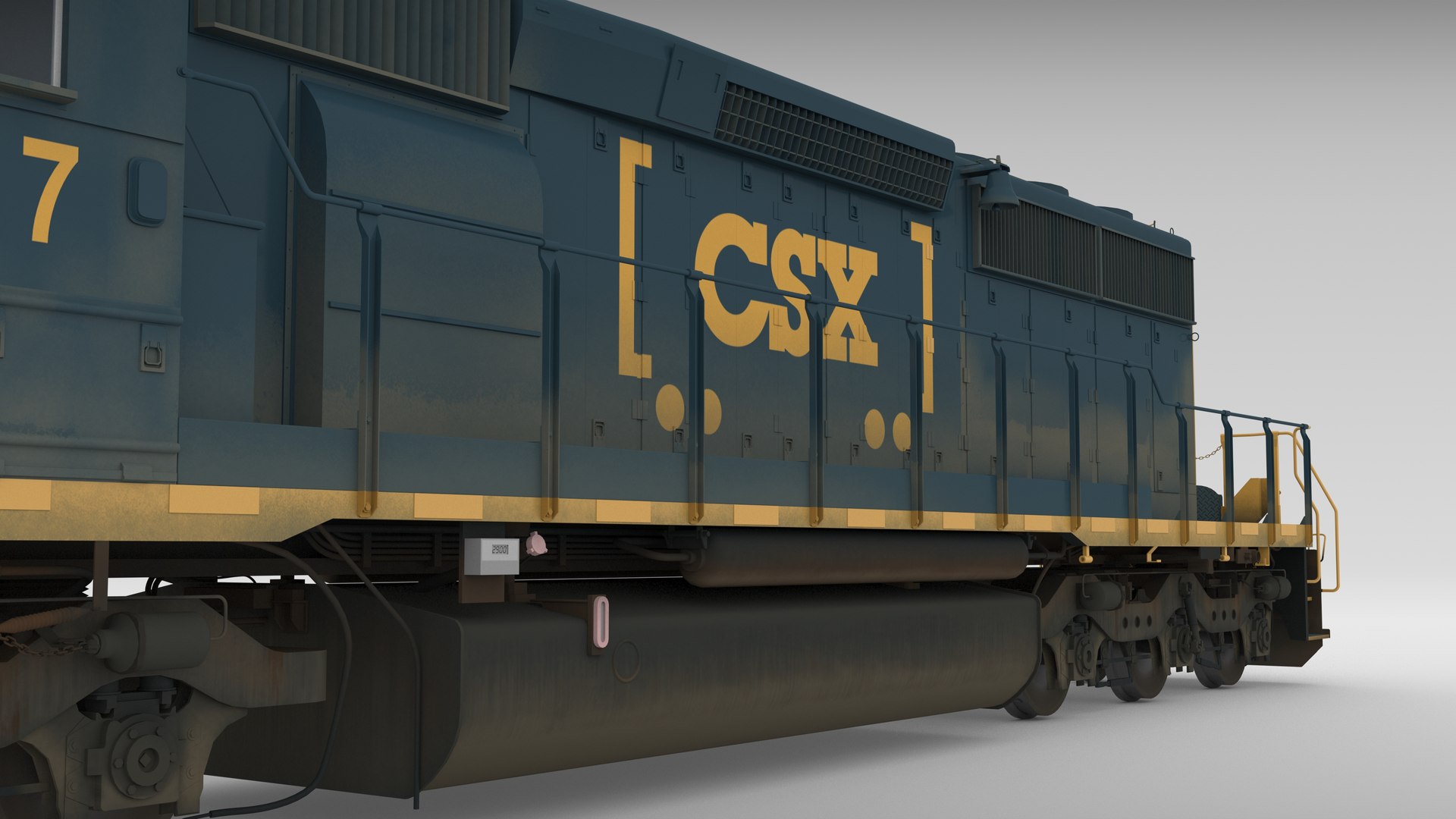 Locomotive Sd40-2 Train Csx 3D Model - TurboSquid 1514304