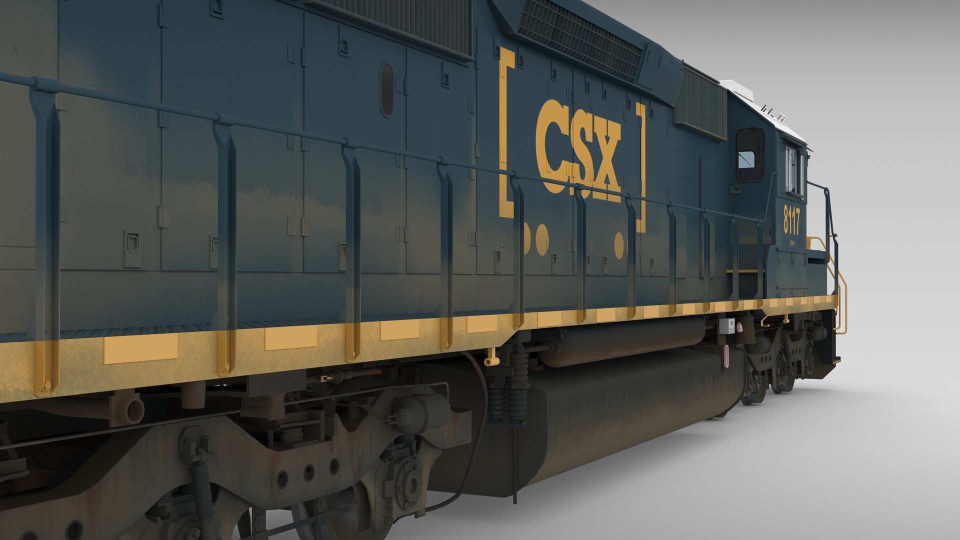 Locomotive sd40-2 train csx 3D model - TurboSquid 1514304