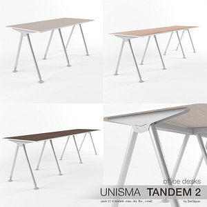 office desks unisma tandem 3d max