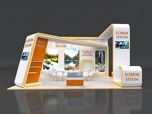 3D exhibit stand stall model