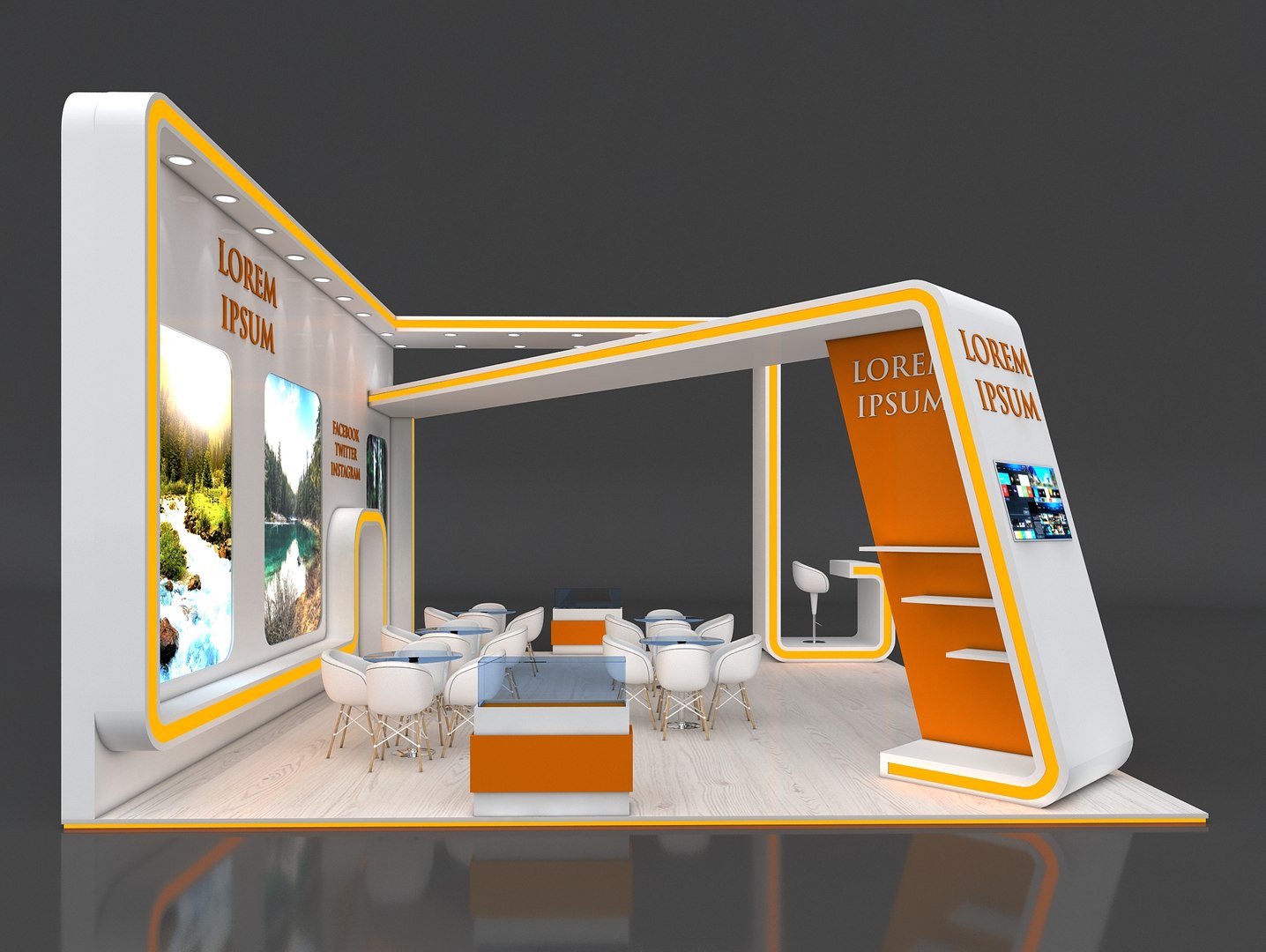 3D Exhibit Stand Stall Model - TurboSquid 1665738