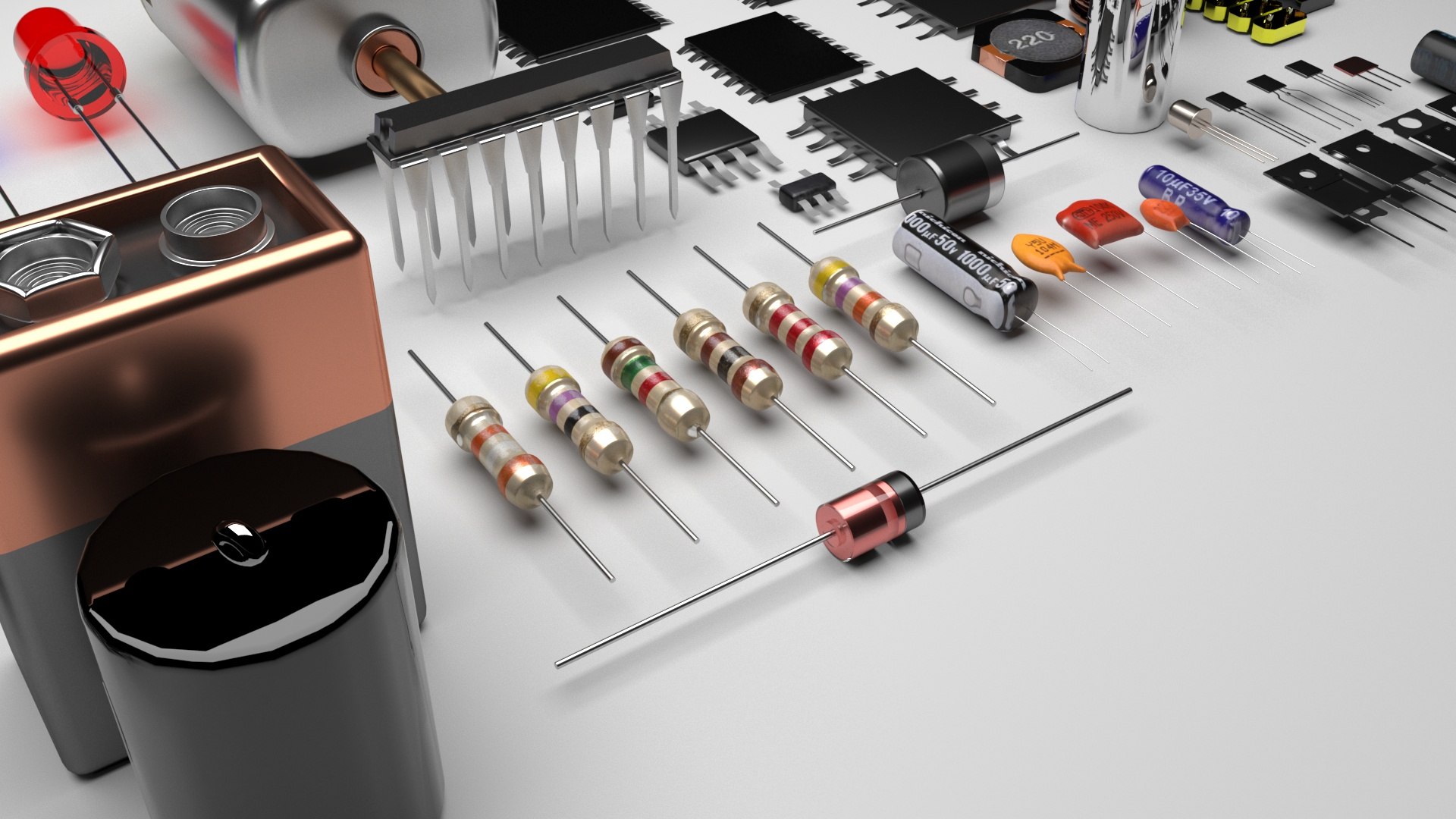 Electronic Components Set 3D Model - TurboSquid 1797618