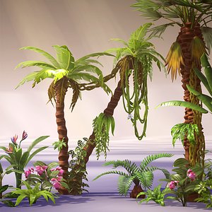 3D Tropical Plants Pack
