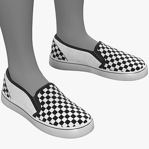 Slipons Chessboard PBR 3D