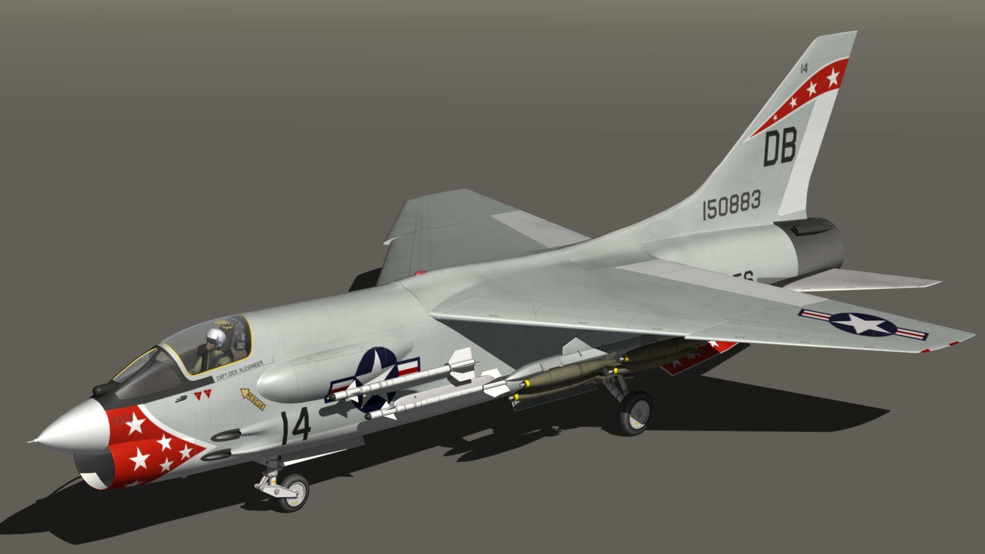 Vought F8 Crusader VMF235 3D - TurboSquid 1742218