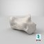 Real Calcaneus Bone 01 White