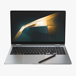 3D model Samsung Galaxy Book 4 360 Silver