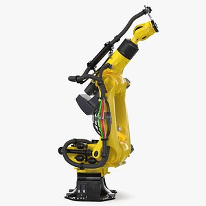 Ultra Robotic Arm Yellow Rigged 3D model