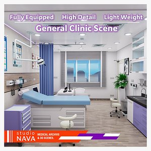 3D General Clinic Scene-Hospital Interior