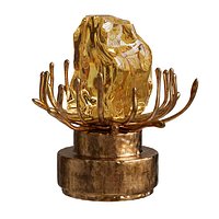 Anemone Sylva Slag Lamp by Leslie Nix