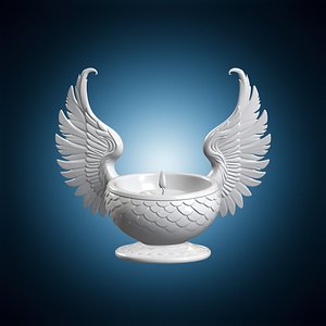 Phoenix Wing Bowl 3D Print Model 3D model