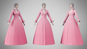 Dress 30 Tickle Me Pink 3D