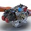3d model piston aircraft engine ulpower