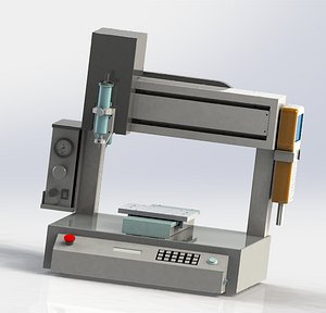 3D desk type glue machine model