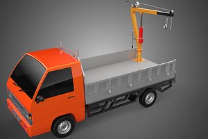 REAR GATE TAILGATE FOLDING CRANE HAND CRANK WINCH TRUCK PICKUP 3D model