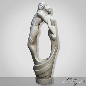 3d memorial lovers sculptures