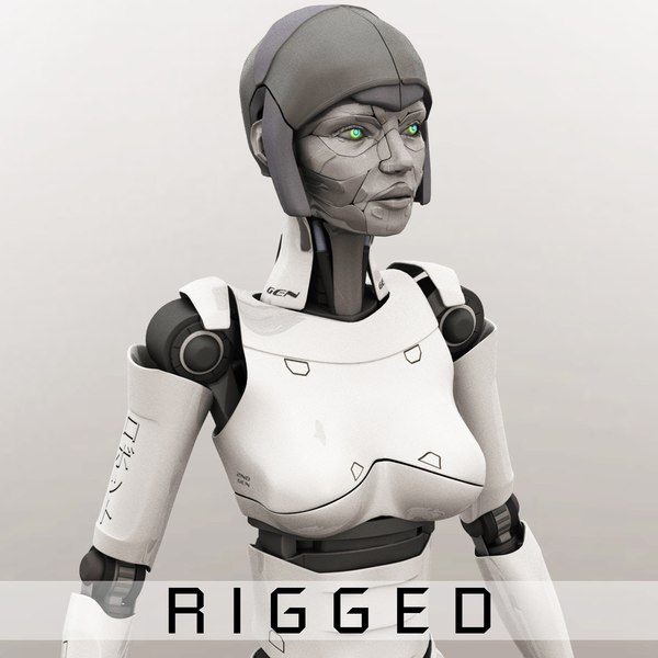 humanoid rigged 3D model