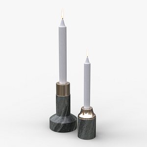 3D Marble Candleholder Set