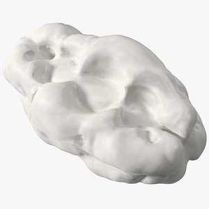 White Chewed Bubble Gum with Teeth Marks