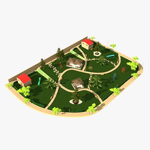 3D Low poly park
