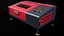 Industrielle Lasergravurmaschine Lowpoly PBR