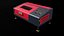 Industrielle Lasergravurmaschine Lowpoly PBR