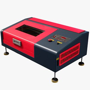 Industrial Laser Engraving Machine Lowpoly PBR