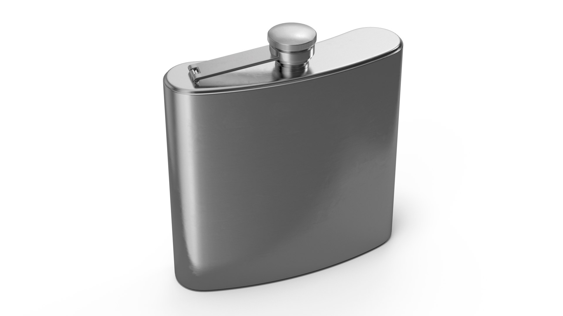 Stainless Steel Hip Flask 3D model preview