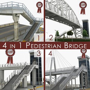 pedestrian bridges 3D