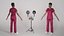 Young african nurse ready for animation 289 3D model