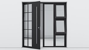 3D Aluminium door 265 model