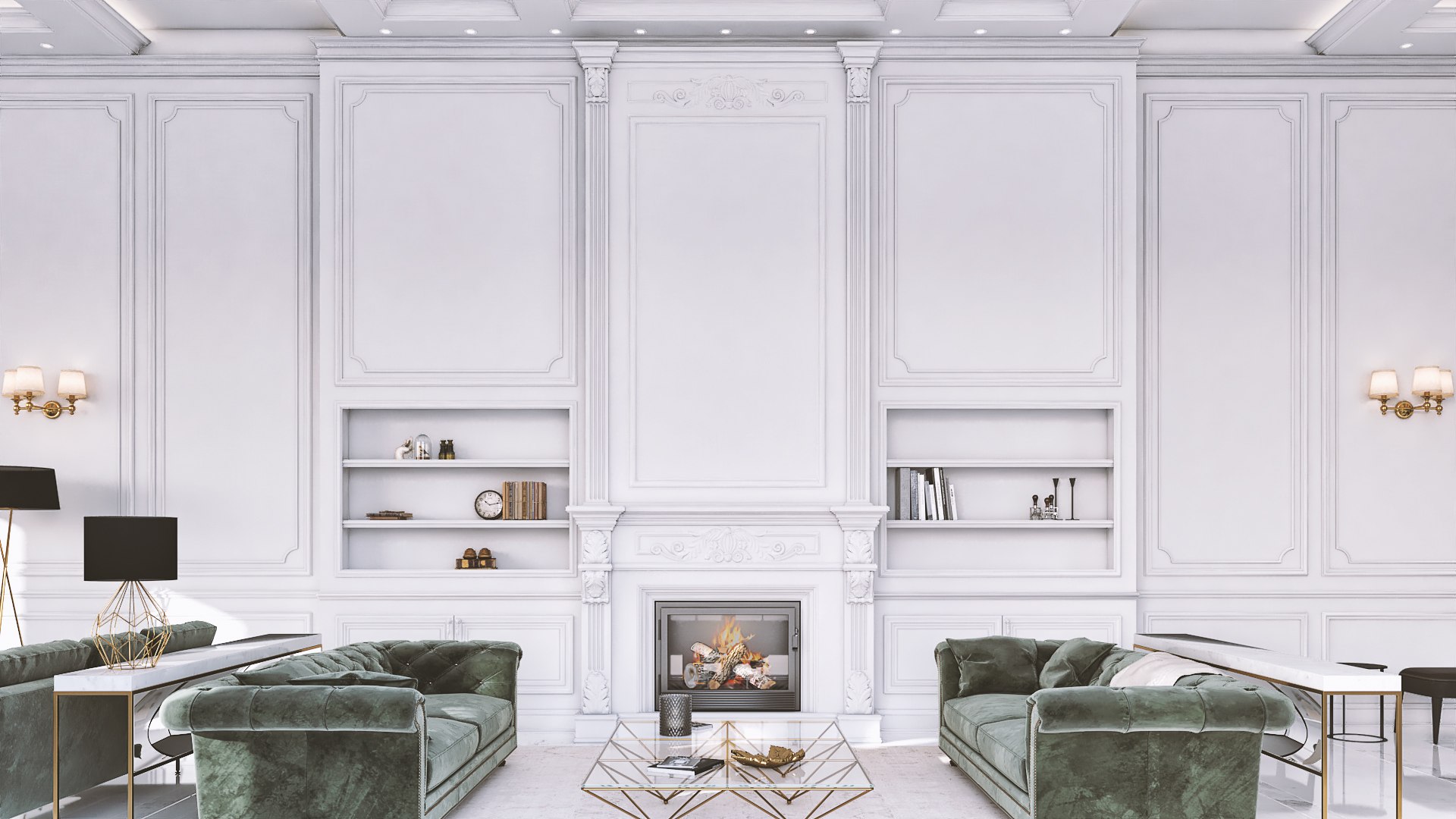 3D модель Luxury Living and Dining Room - TurboSquid 2049118