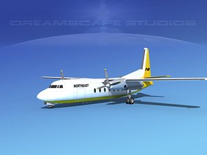 fairchild airliner 3d model