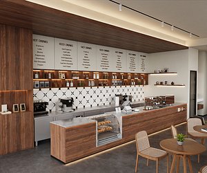 Stylized Coffee Shop  Blender  FBX  OBJ  MAX 3D