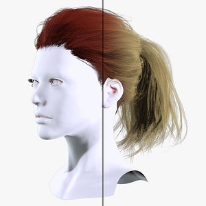 3D Realistic Brunette Ponytail - Game Ready Hairstyle