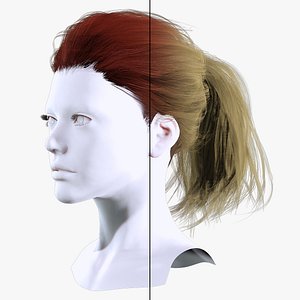 Realistic Brunette Ponytail - Game Ready Hairstyle