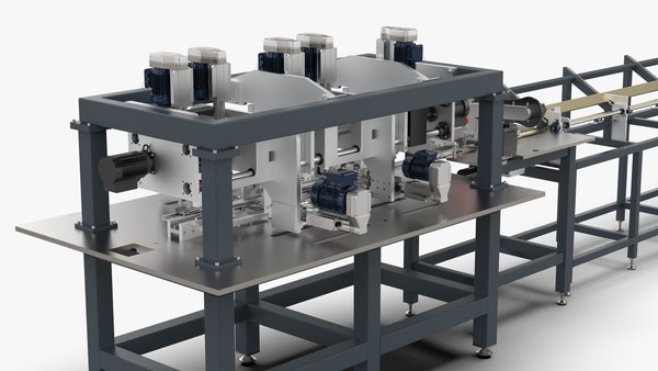 modelo 3d Square Tube Bar Feed Cutting Drilling and Tapping Machine ...