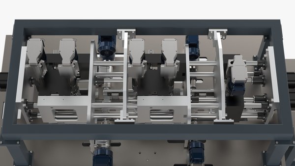 modelo 3d Square Tube Bar Feed Cutting Drilling and Tapping Machine ...