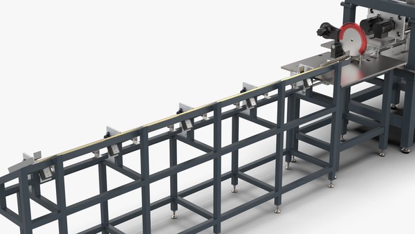 modelo 3d Square Tube Bar Feed Cutting Drilling and Tapping Machine ...