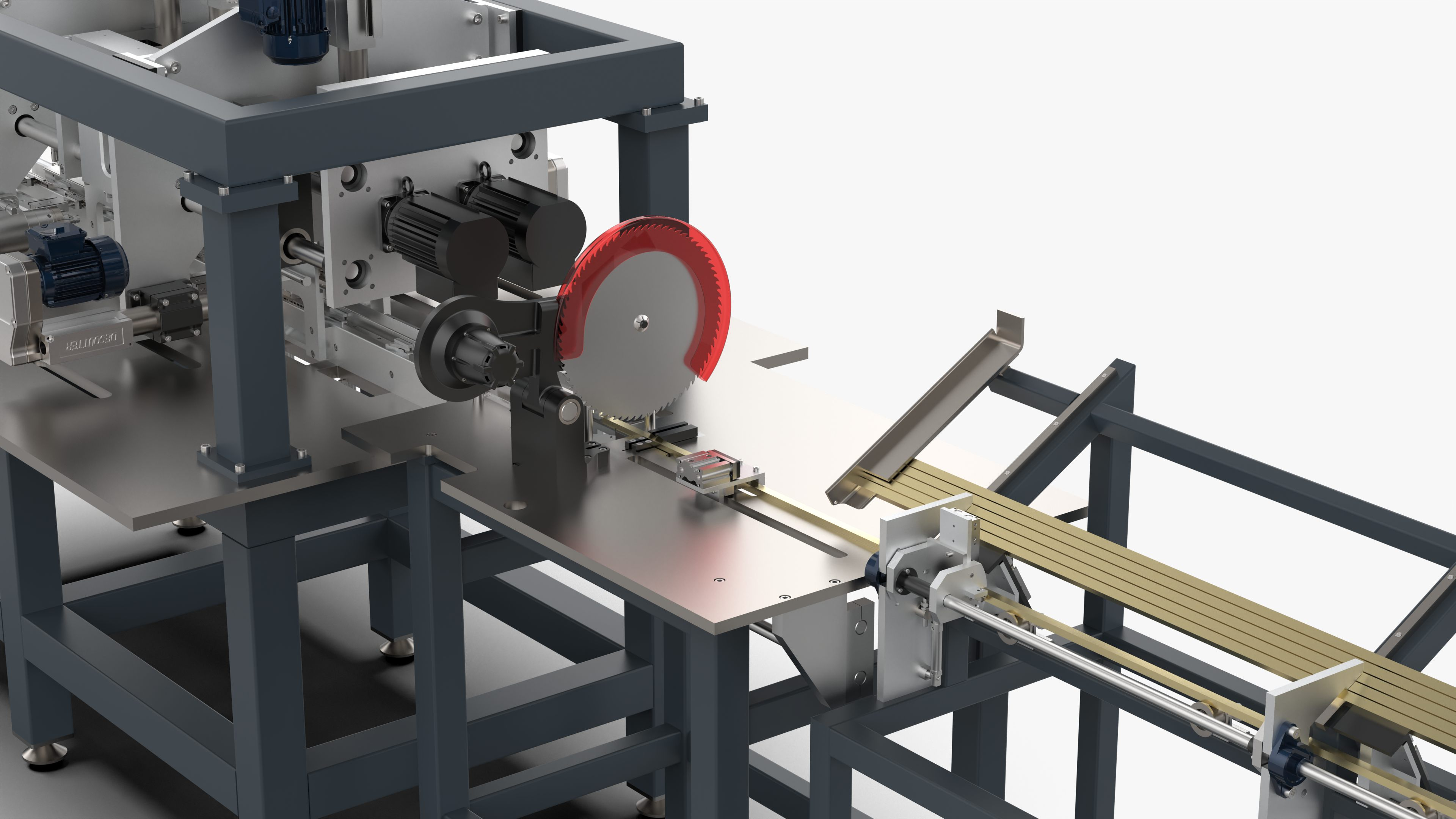 modelo 3d Square Tube Bar Feed Cutting Drilling and Tapping Machine ...