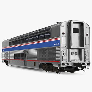 Double Decker Passenger Car Amtrak model