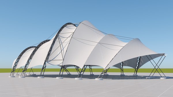 3D Tensile steel structure model