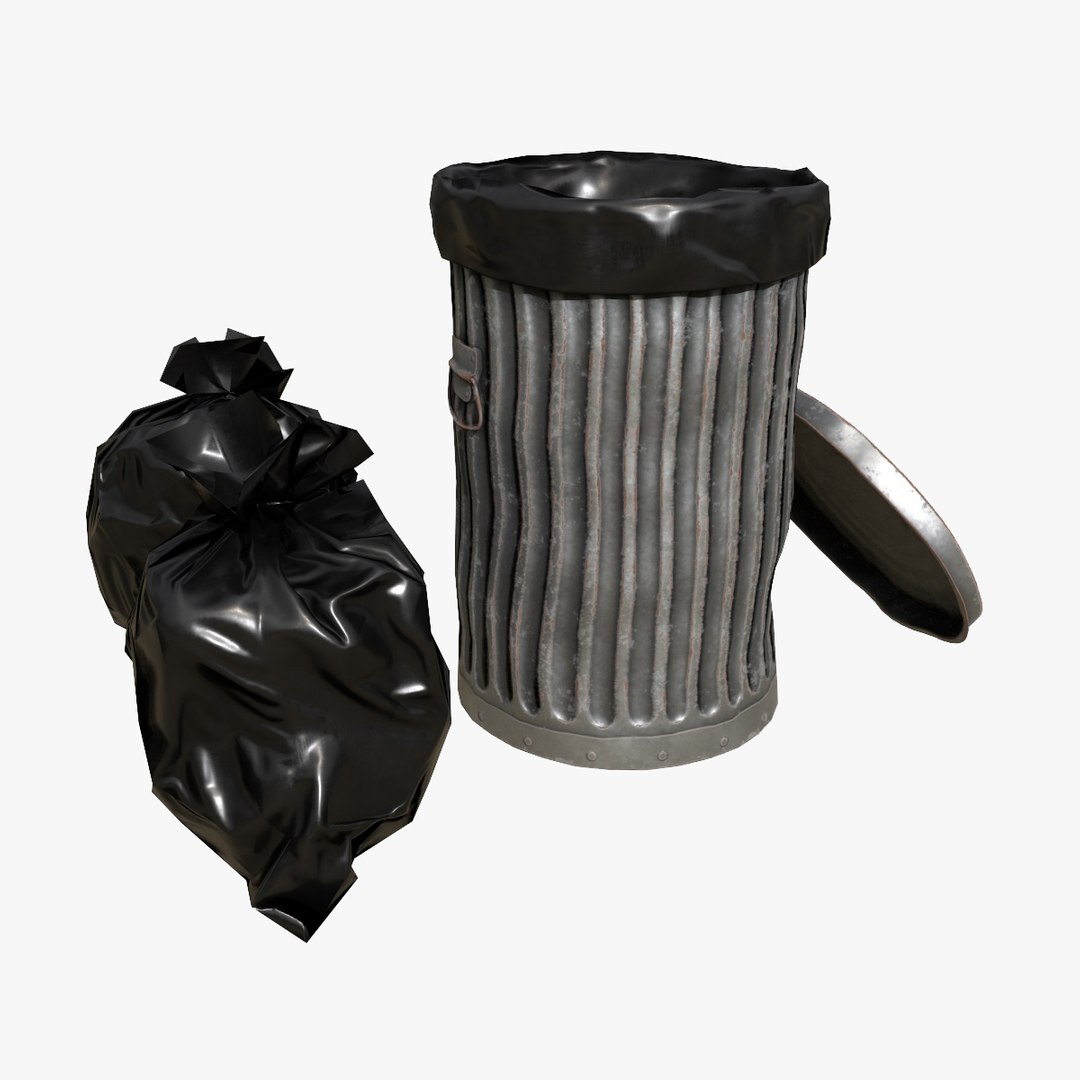 3D Bag Trash Bin Model - TurboSquid 1689655