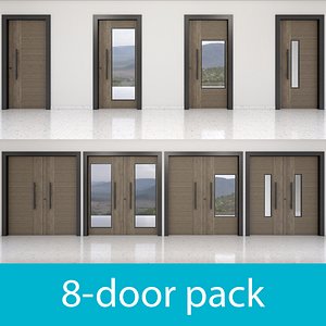 8-door collection-Modern wooden and metal door