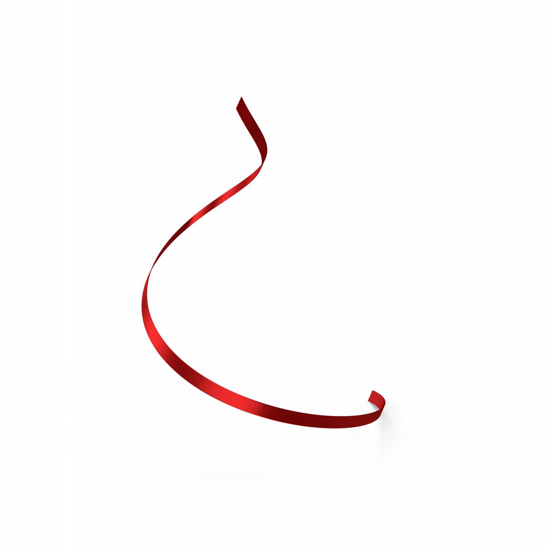 3D Curly Ribbon - TurboSquid 2145162